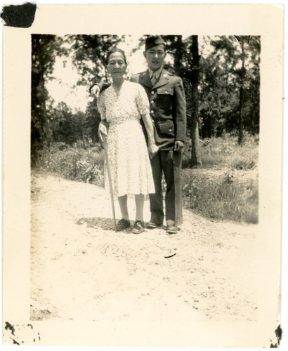 Shigeru and John Yoshinaga at incarceration camp