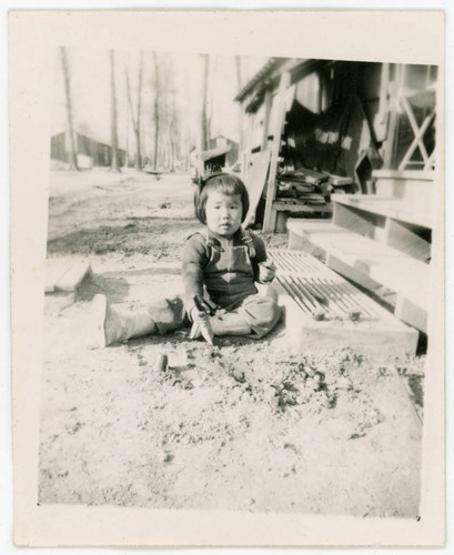 Young child at incarceration camp