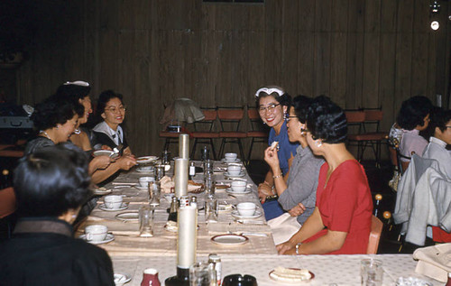 Women at Jr. Miss Christmas party