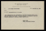 Memo from Frank Smith, Chief, Employment Division, to all teacher interviewers, February 12, 1943