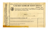 Bill from the Pacific Telephone and Telegraph Company