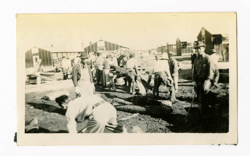 Lumberjacks at work in Jerome camp