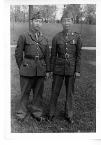 [Toshikuni Taenaka in US Army uniform]