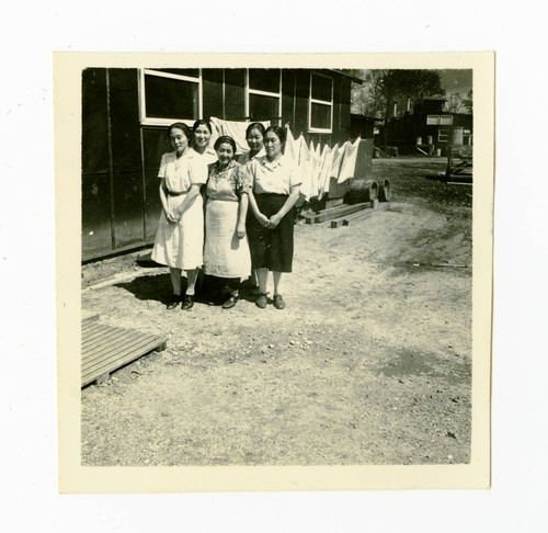 Laundry ladies at Jerome camp