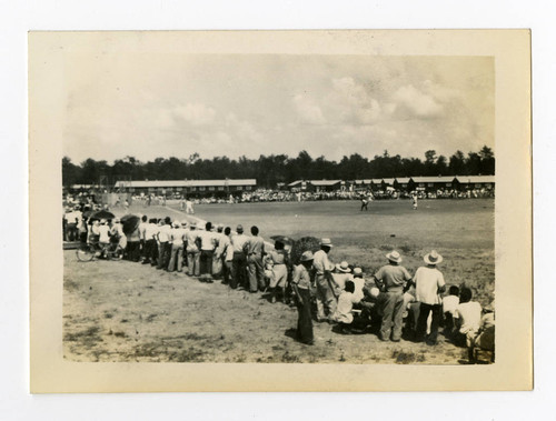 Baseball game in Jerome camp