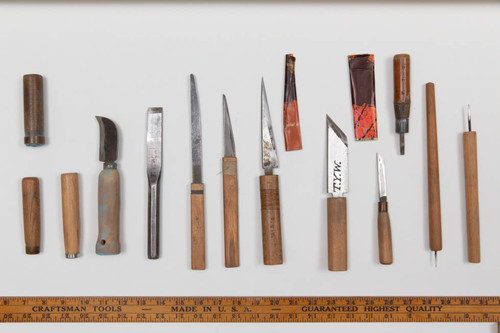 Photograph of wood carving tools