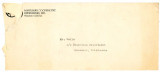 Invoice, correspondence, card and envelope regarding rental of caps and gowns for March 7, 1943