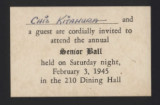 Chiz Kitamura and a guest are cordially invited to attend the annual senior ball