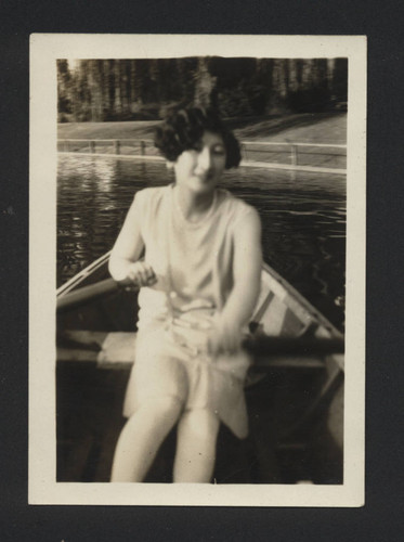 Photograph of Suzuki family member at 1928 Sacramento State Fair