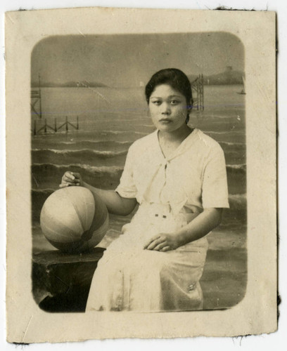 Portrait of Kiyoko Maeda Yoshioka after arriving in America