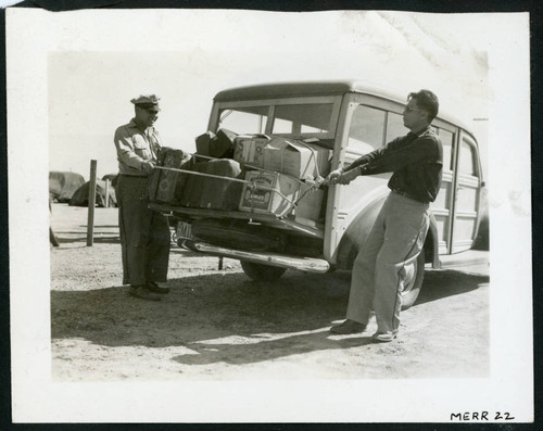 Departure by WRA Escort in Station Wagon en Route to Reno