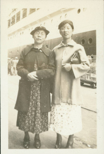 Mrs. Fukuoka and daughter Fumiko