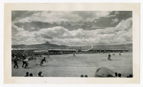 Baseball game at Heart Mountain