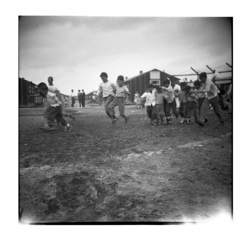 Three-legged race in Jerome