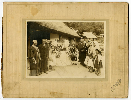 Group photo of Buddhist ceremony in Hiroshima