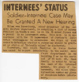 Internees' status: soldier-Internee case may be granted a new hearing