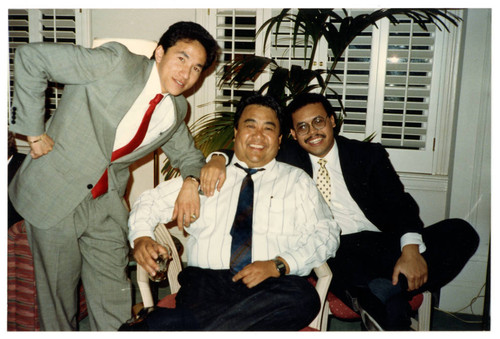 Warren Furutani with two men