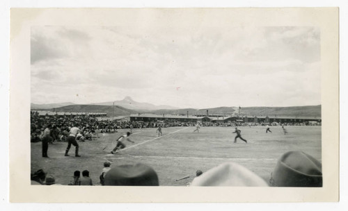 Baseball game at Heart Mountain