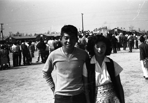 Man and woman at event in Jerome camp