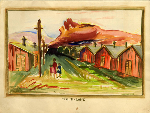 [Tule Lake scrapbook painting]