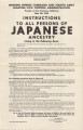 State of California, [Instructions to all persons of Japanese ancestry living in the following area:] south Yolo County