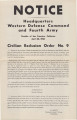 State of California, [Civilian Exclusion Order No. 9], Los Angeles County, Burbank city area