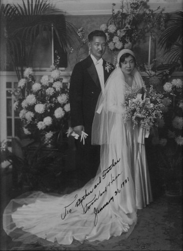 Frank and Hisa Ishii on their wedding day