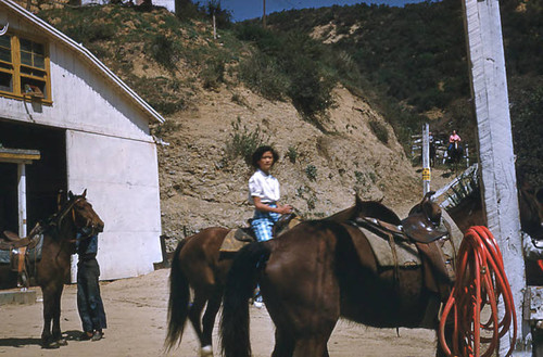 Girl riding horse