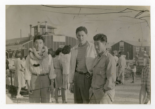 Atsushi Art Ishida with Sadao Yatabe and Takashi Ishida leaving Jerome camp for Tule Lake camp