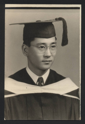 Fred Ochi in graduation regalia