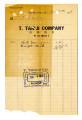 Receipt from T. Taniji Company