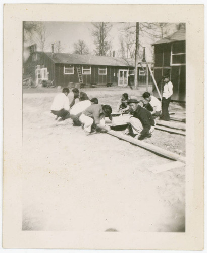 Young men and boys at Jerome incarceration camp