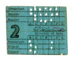 Mess hall punch card