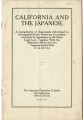 California and the Japanese: a compilation of arguments advertised in newspapers by the American Committee of Justice in opposition to the Alien Land Law, together with the memorial addressed by the Said Committee