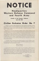 State of California, [Civilian Exclusion Order No. 7], Los Angeles County, Santa Monica city area