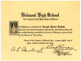 Belmont High School diploma