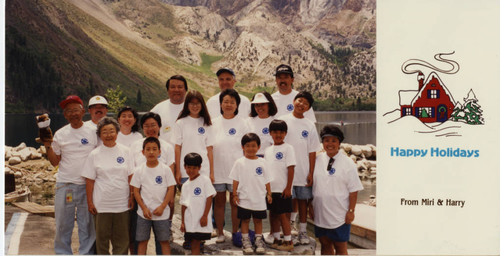 Murakami family reunion, August 8-12, 1994, Mammoth Lakes, CA (picture taken at Convict Lake, our favorite fishing lake)