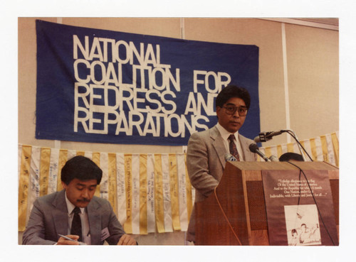 Aki Maehara speaking at NCRR press conference