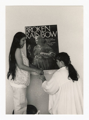 Two women at NCRR Broken Rainbow film screening