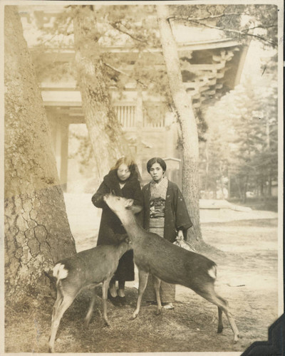 Cousin Shizu and I [Seiko Ishida] at Nara