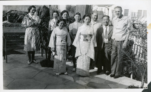 Sukiyaki party at Mr. and Mrs. Gadd's, home in Alhambra