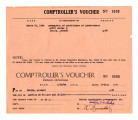 Comptroller's voucher