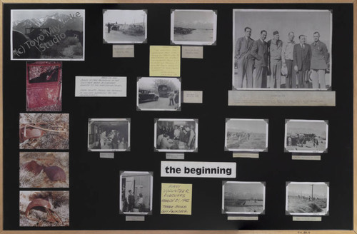 Panel describing the beginning of Manzanar