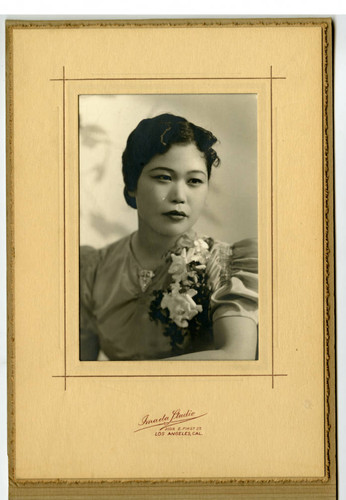 Wedding portrait of Kiyoko Maeda Yoshioka