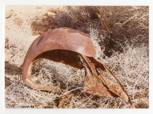 Photograph of a rusted fender