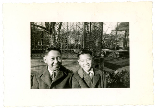 Yoshio and Susumu Narita at zoo