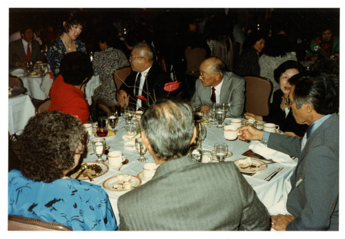 Group table at justice in action awards dinner