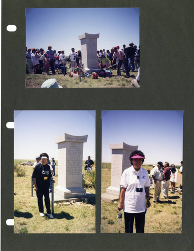 [Photographs from the return to Amache Event with memorial]