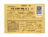 War ration book no. 3, OPA form no. R-130, Fred Fumio Takano