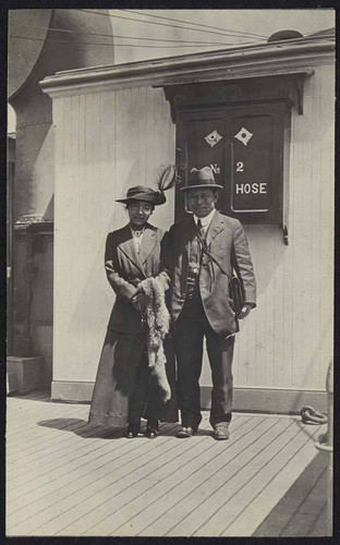 Man and woman on steamboat